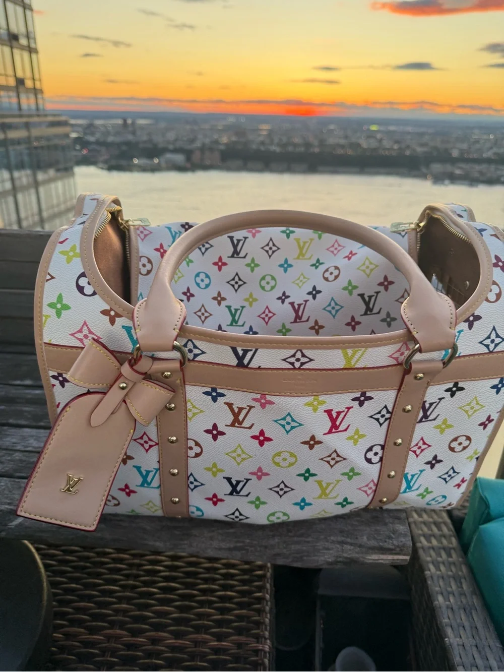 Multicolor pet carrier beautiful for the spring & Summer 🥰